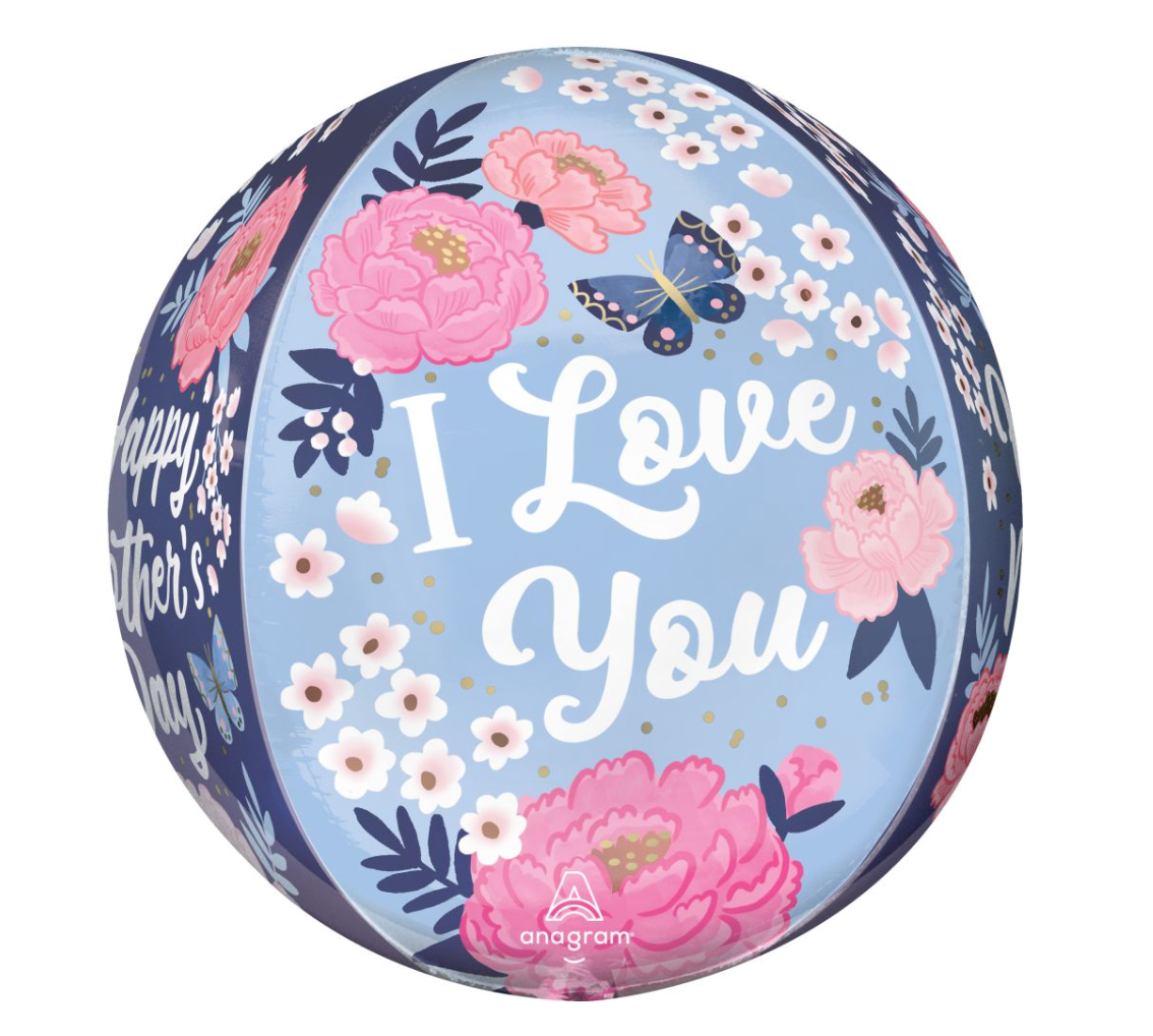 Anagram Happy Mothers Day Satin Peony Garden 16 inch Foil Balloon 1ct