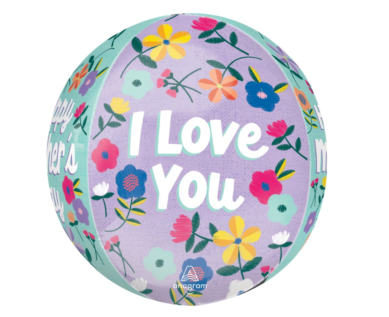 Anagram Happy Mothers Day Threaded Love 16 inch Foil Balloon 1ct