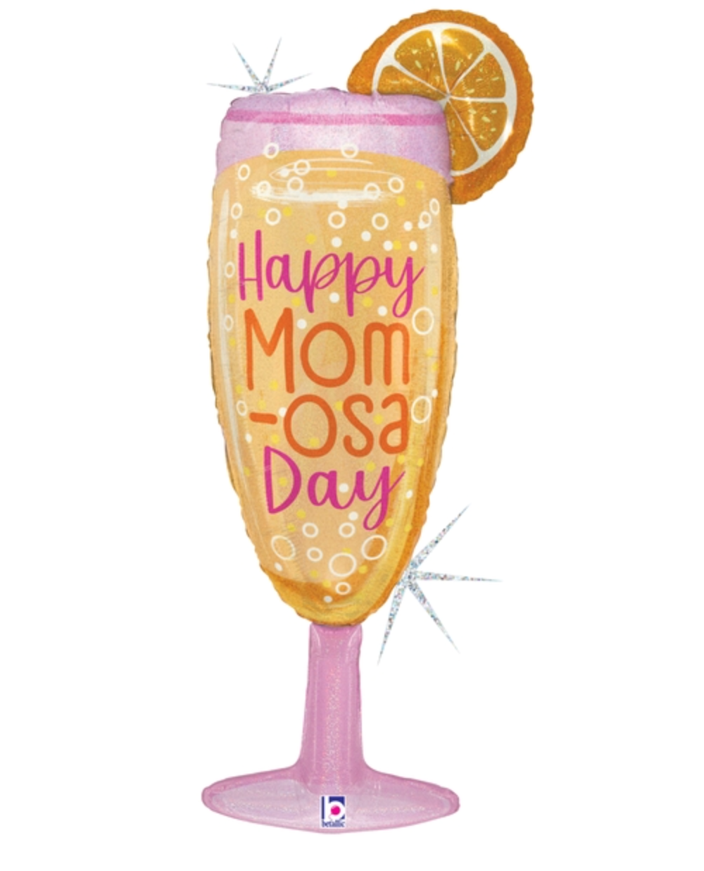 Betallic Mom-osa Champagne Glass Mothers Day 40 inch Foil Balloon 1ct