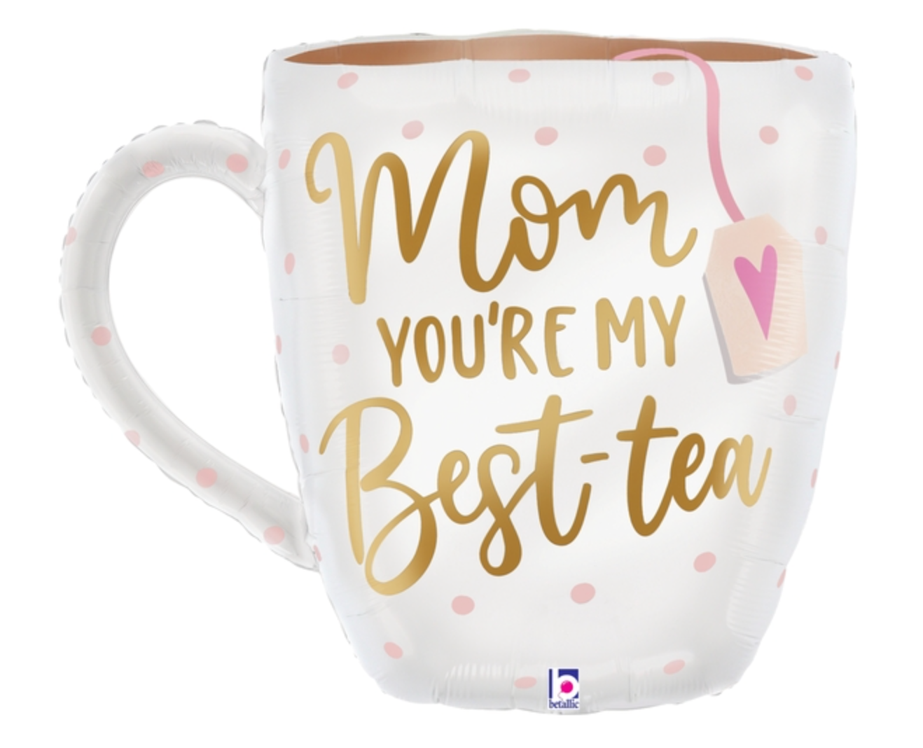 Betallic Satin Best-Tea Mom Mug 29 inch Shaped Foil Balloon 1ct