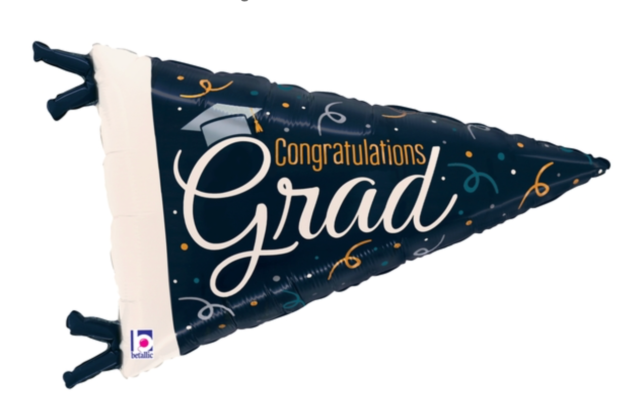 Betallic Congratulations Grad Pennant 31 inch Shaped Foil Balloon 1ct