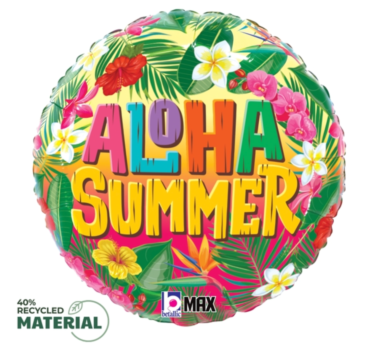 Betallic Aloha Summer 18 inch Round Foil Balloon 1ct