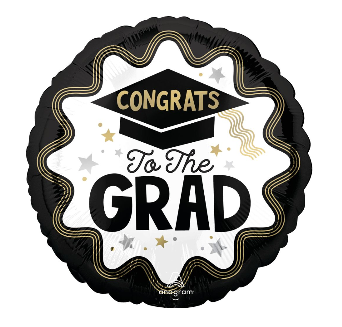 Anagram 17 inch Graduation Wave of Success Foil Balloon 1ct
