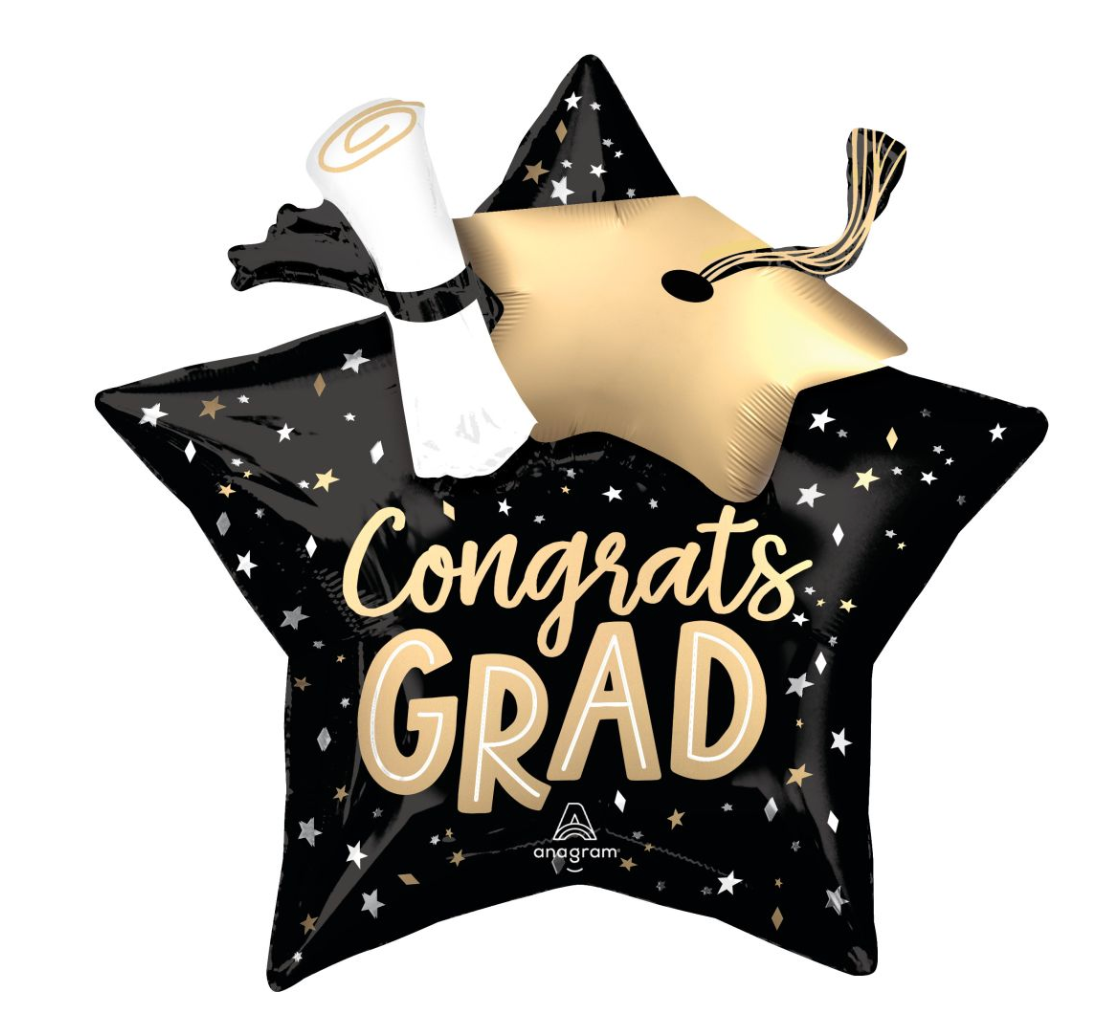 Anagram 28 inch Satin Twirling Graduation Foil Balloon 1ct