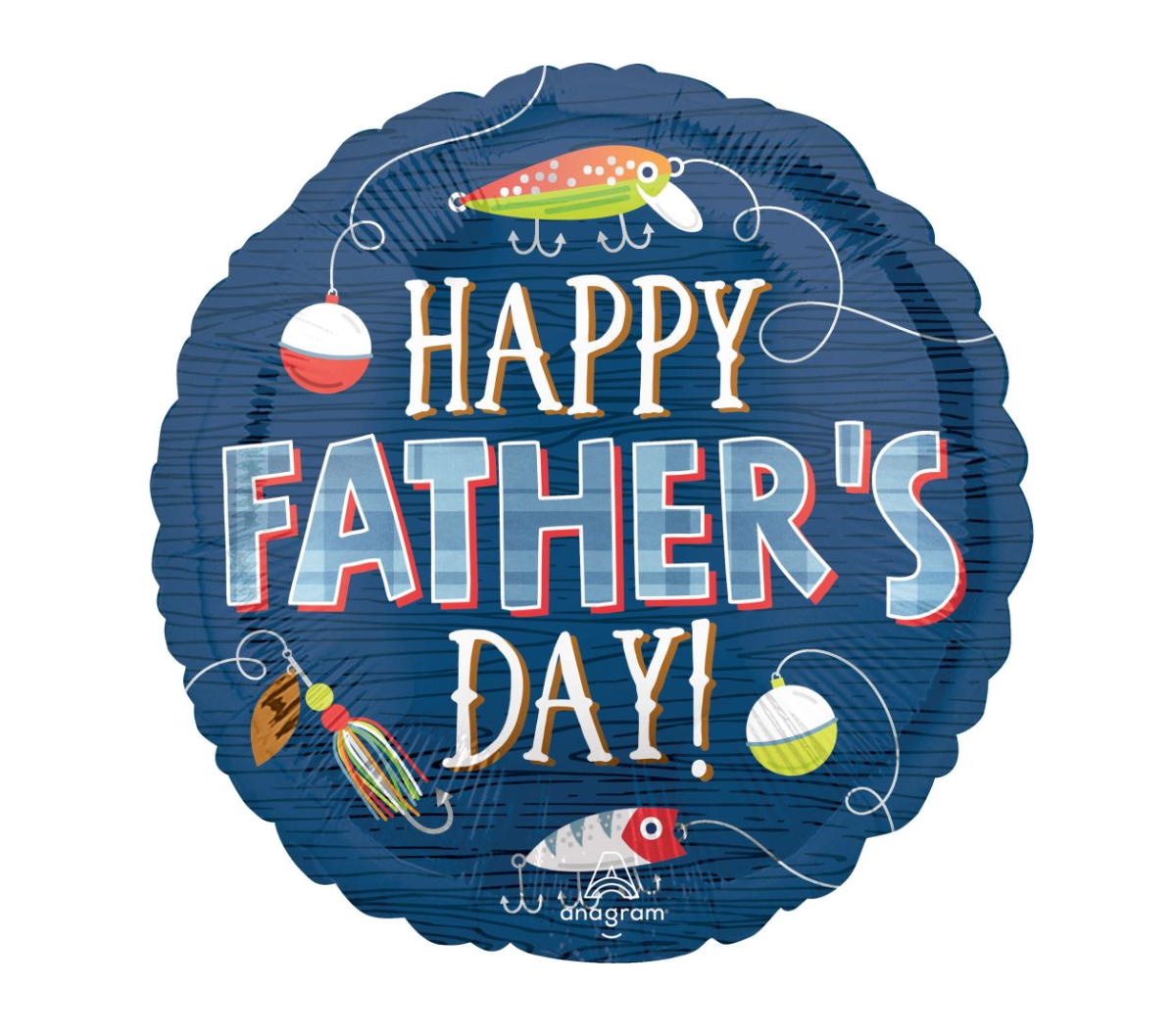 Anagram 17 inch Happy Fathers Day Hooked on Dad Foil Balloon 1ct