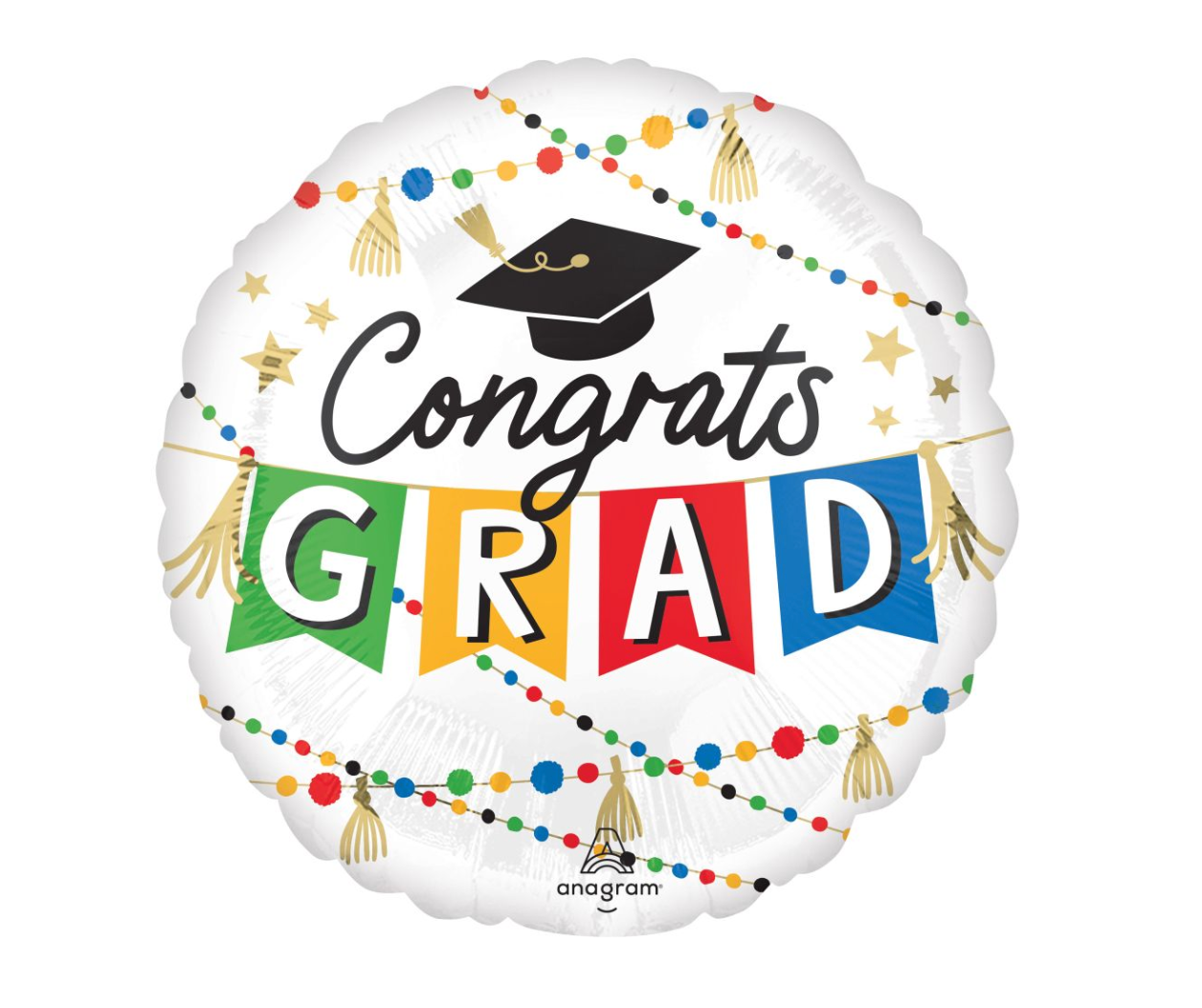 Anagram 17 inch Congrats Grad Party Foil Balloon 1ct - Toy World Inc