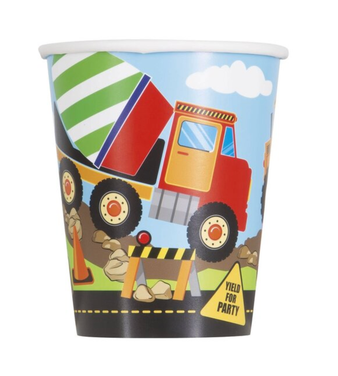 Construction Party 9 ounce Cup 8ct - Toy World Inc