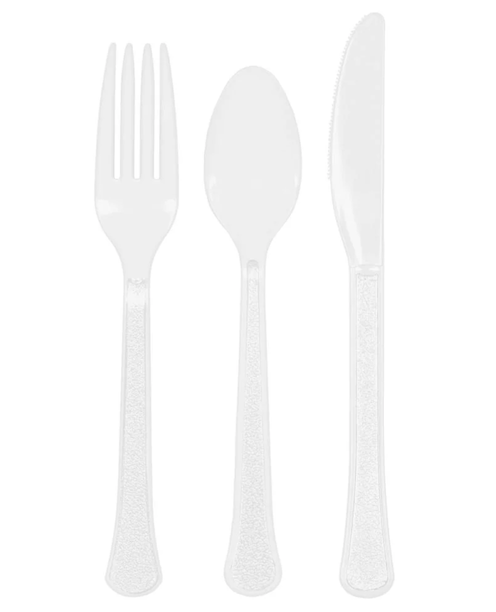 Heavy Weight Assorted Cutlery Frosty White 24ct