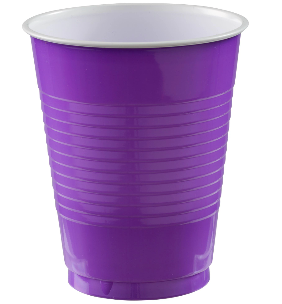 New Purple 18 oz Plastic Cups 50ct