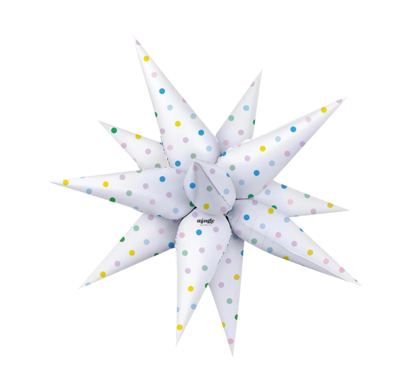 Mingle Balloon Co 32 inch Starburst Candy Dot Foil Balloon 1ct