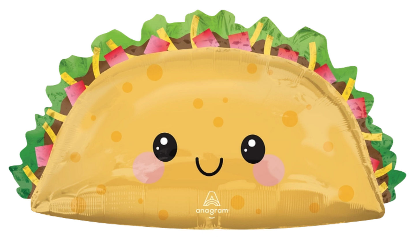Anagram Taco Time 33 inch Foil Balloon 1ct