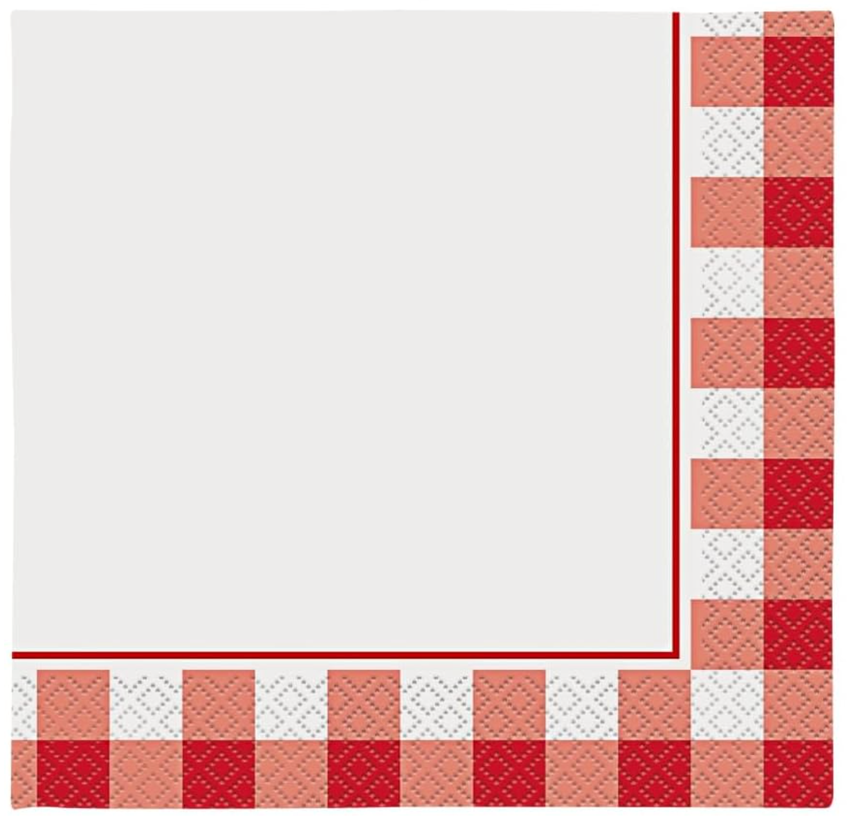 Red Gingham Large Napkin 16ct