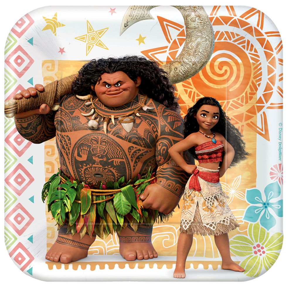 Disney Moana Square Plates 7 inch