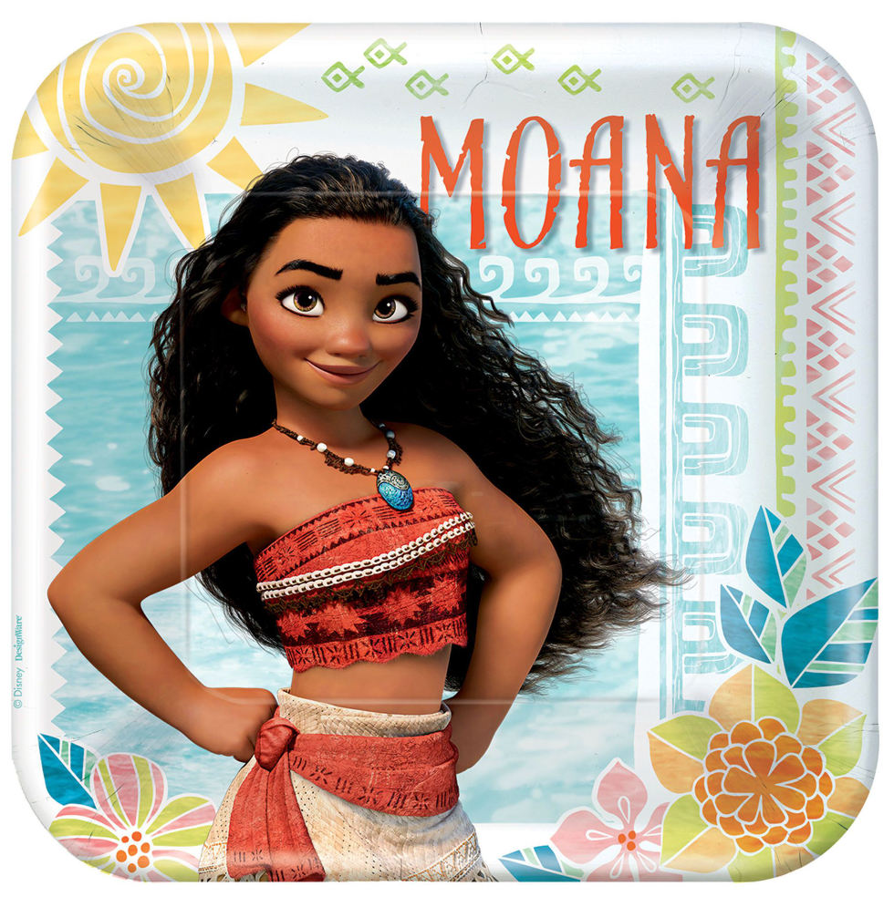 Disney Moana Square Plates 9 inch