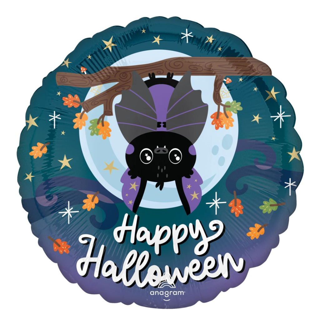 Anagram 17 inch Twilight Bat Round Foil Balloon 1ct