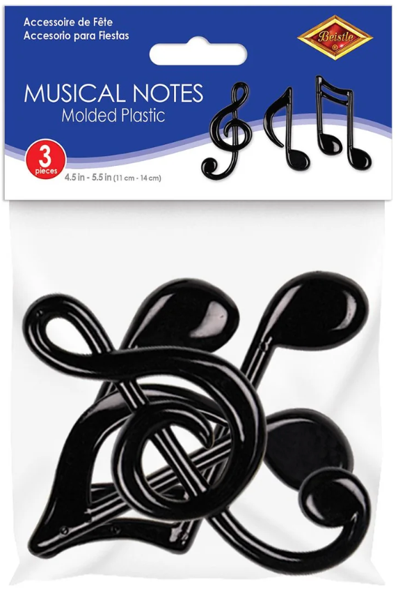 Molded Plastic Musical Notes