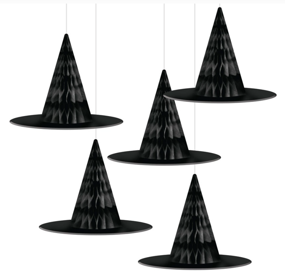 Halloween Decor Hanging Cutouts w Honeycomb 5ct