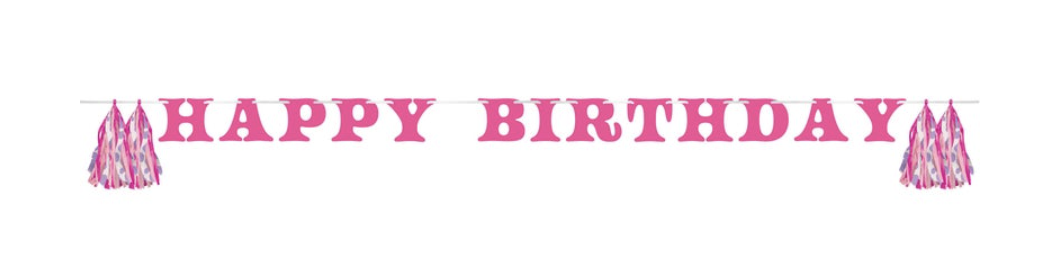 Boots and Bows Letter Banner with Tassels 1ct
