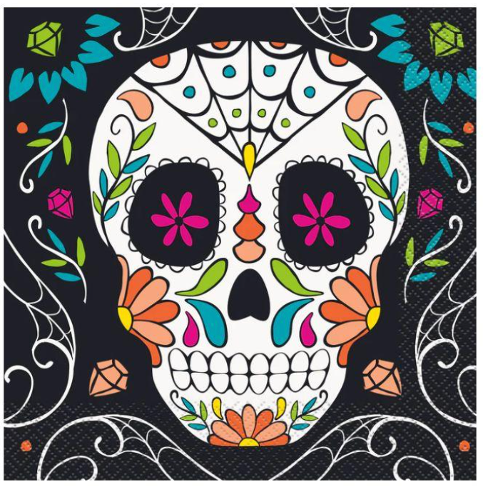 Halloween Day of the Dead Luncheon Napkins 20ct