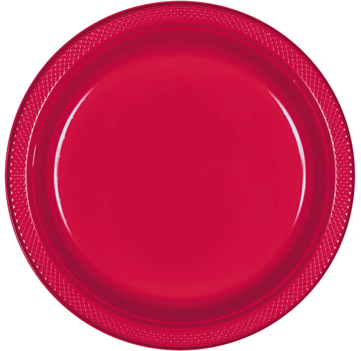Apple Red 7 inch Plastic Plates 20 Ct