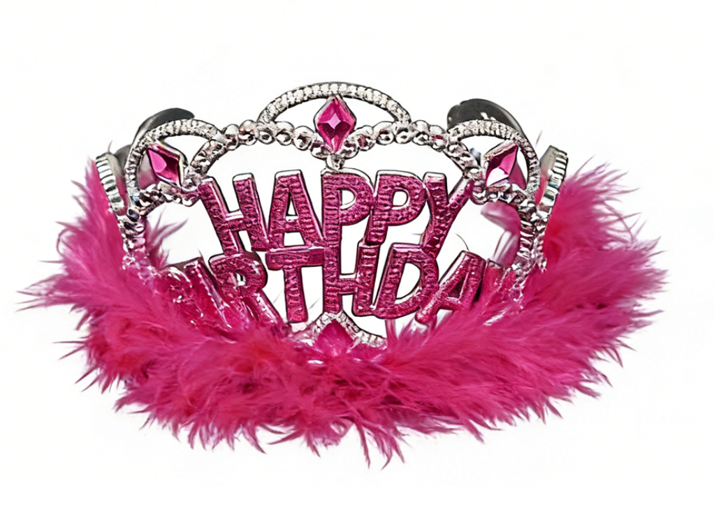 Hot Pink Happy Birthday Tiara