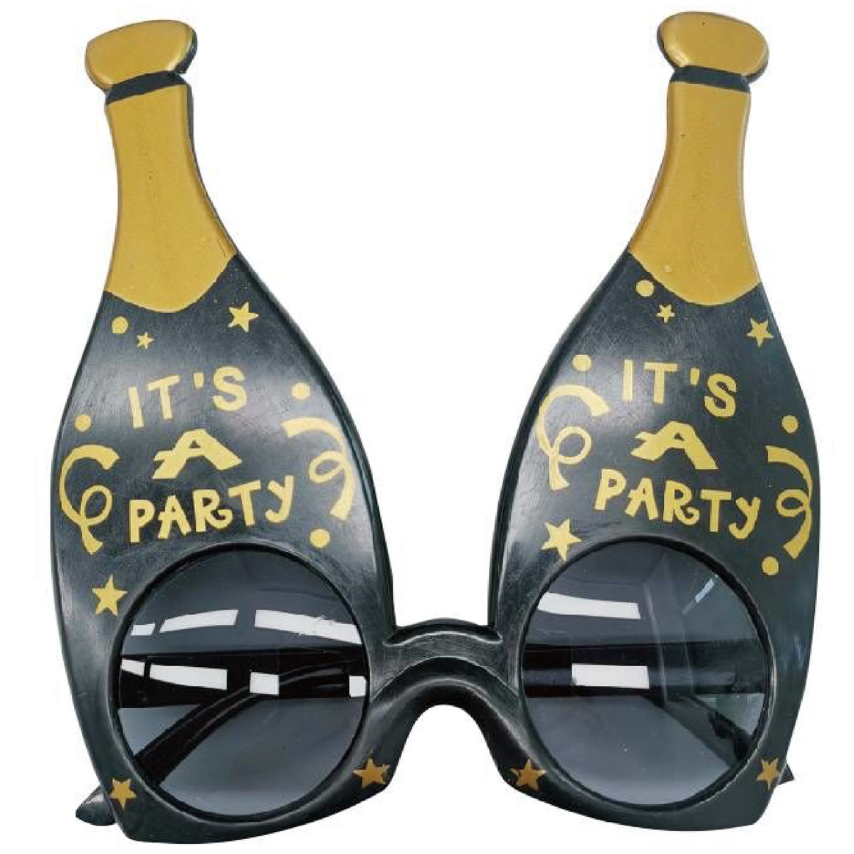 New Years Eve Plastic Champagne Bottle Glasses 1ct