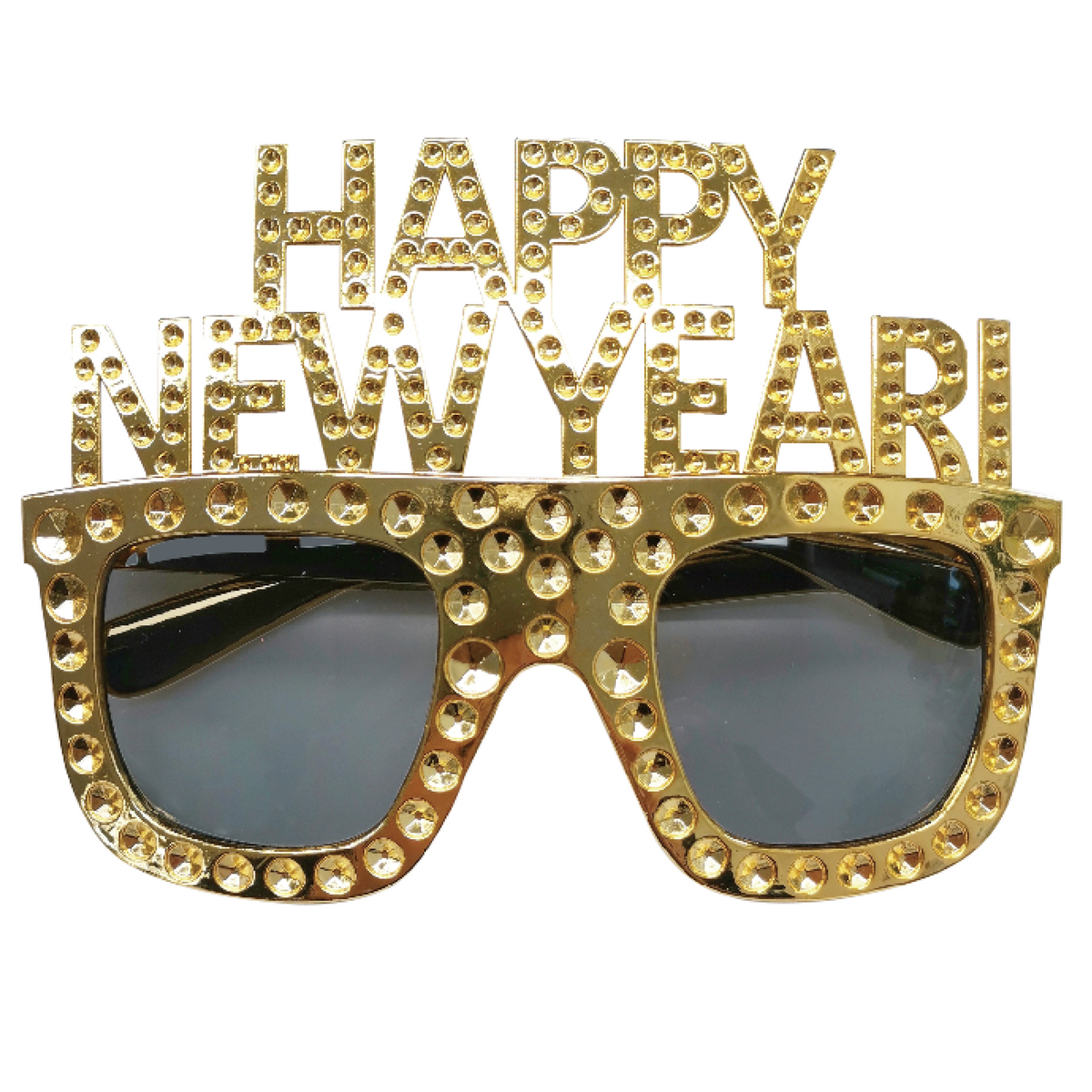 New Years Eve Plastic Jeweled Glasses 1ct