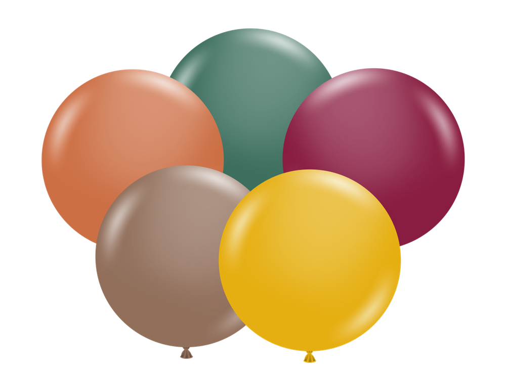 Burnt orange, muted teal, deep burgundy, taupe, and mustard yellow.