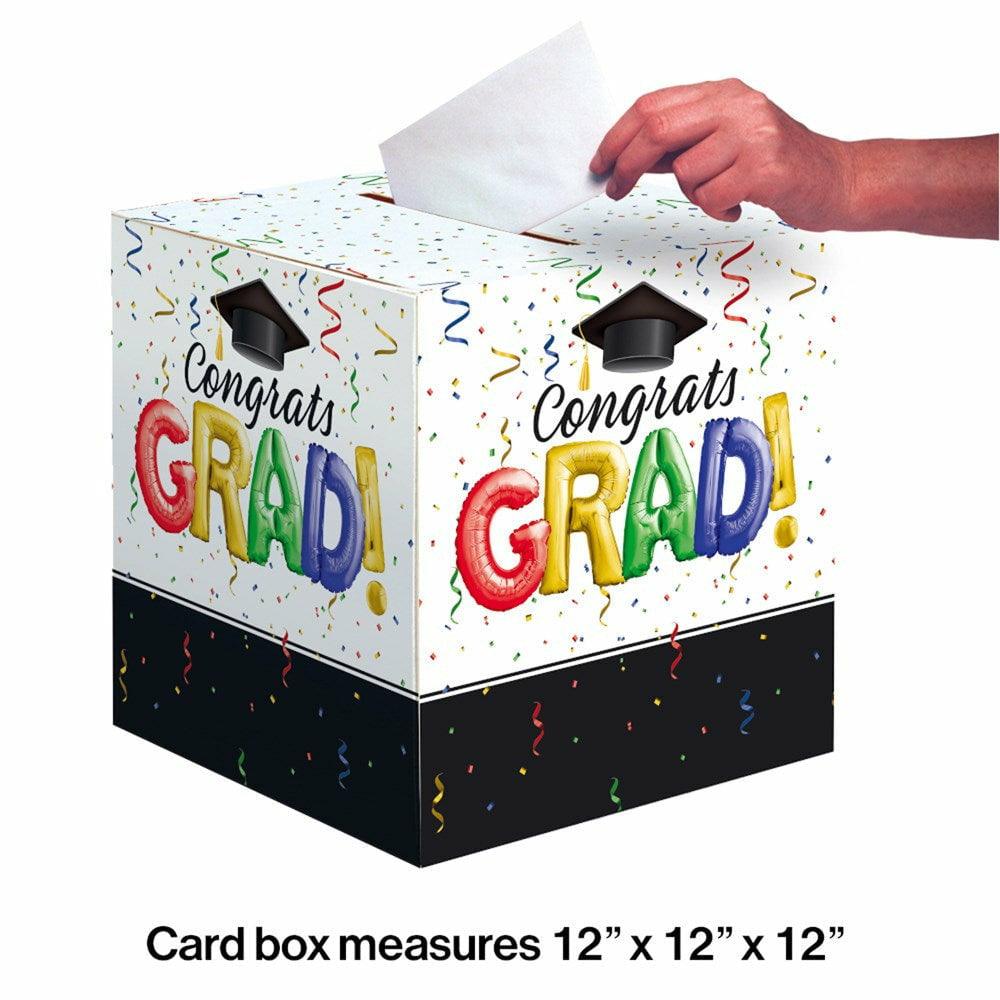 #1 Grad 12in x 12in Card Box 1ct - Toy World Inc