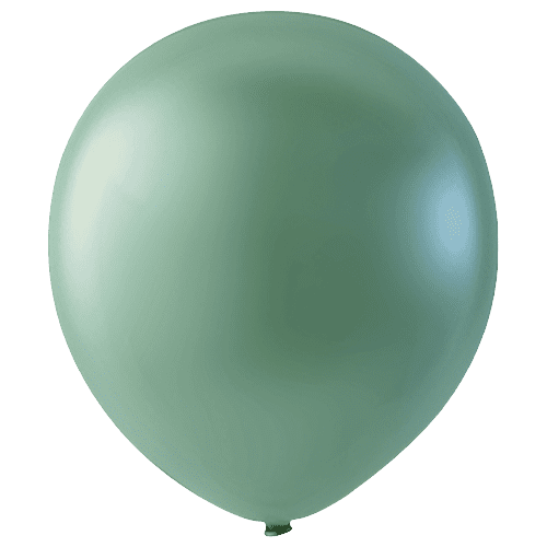 Pearl light green latex balloon, 12 inches, smooth and round shape, glossy finish.