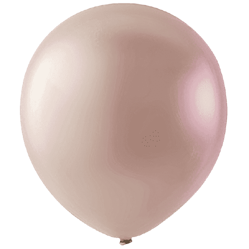 Glossy rose gold 12-inch latex balloon with a smooth, round shape.