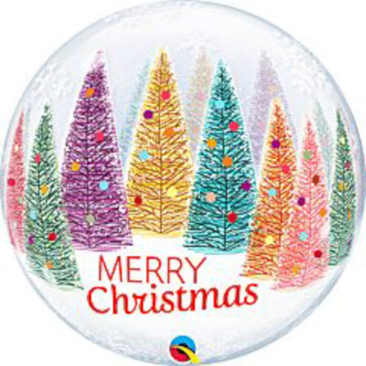 Qualatex Christmas Tree and Snowflakes 22in Bubble