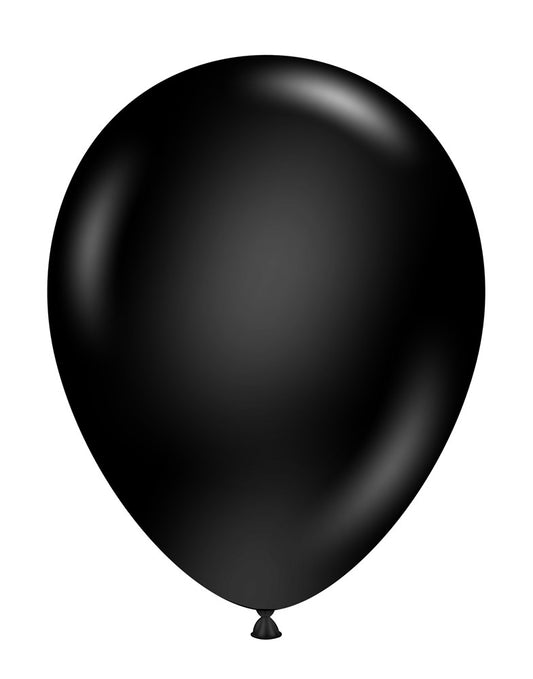 Tuftex Black 11 inch Latex Balloons 12ct