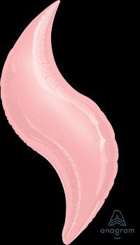 Globo de papel de aluminio curvo rosa pastel Anagram de 36 pulgadas