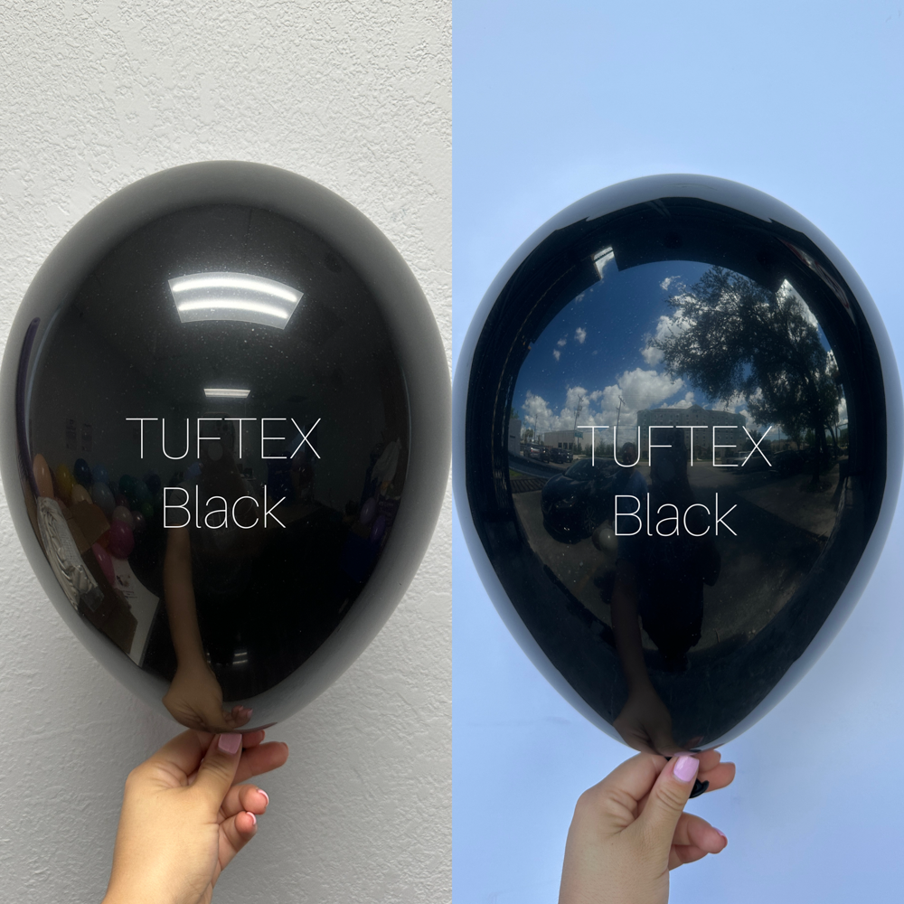 Tuftex Black 17 inch Latex Balloons 50ct
