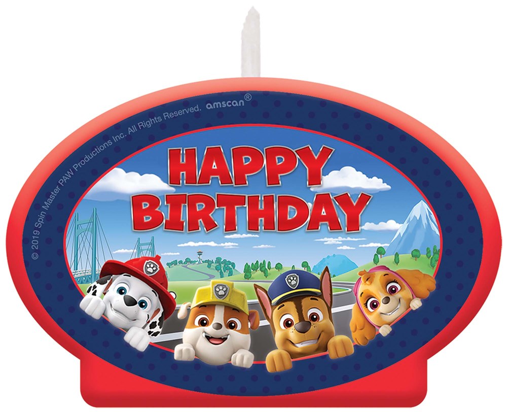 Vela de cumpleaños de las aventuras de la Patrulla Canina – Toy World Inc