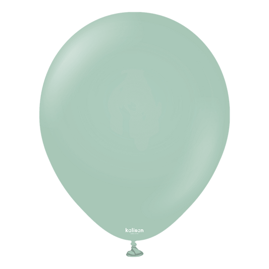 18 inch Kalisan Retro Winter Green Latex Balloons 25ct - Toy World Inc
