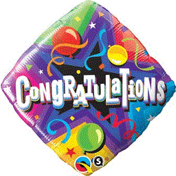 18in Congrats Party Time Foil Balloon - Toy World Inc