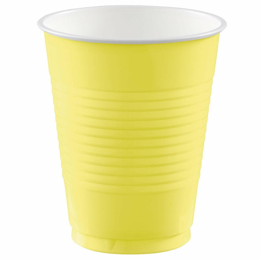 18oz Plastic Cup 50ct Light Yellow - Toy World Inc