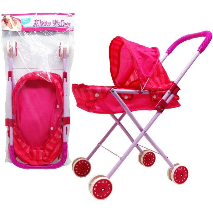 22in Steel Frame Basket Doll Stroller - Toy World Inc