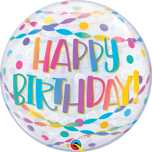 Qualatex 22 inch Birthday Confetti Bubble Balloon 1ct