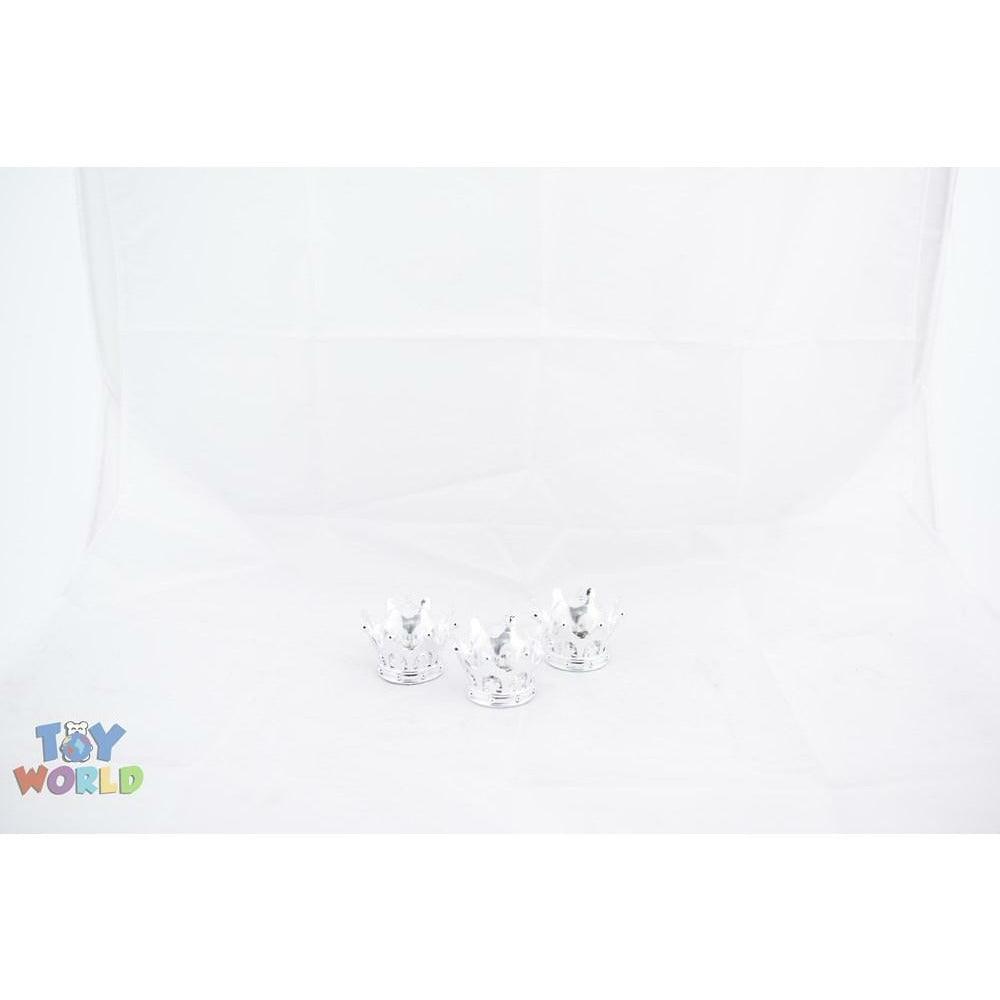3.25inD x 2.5inH Crown Box 1dz/Pack - Silver - Toy World Inc