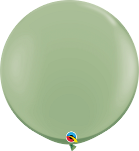 36-inch round cactus green latex balloon with smooth matte finish.