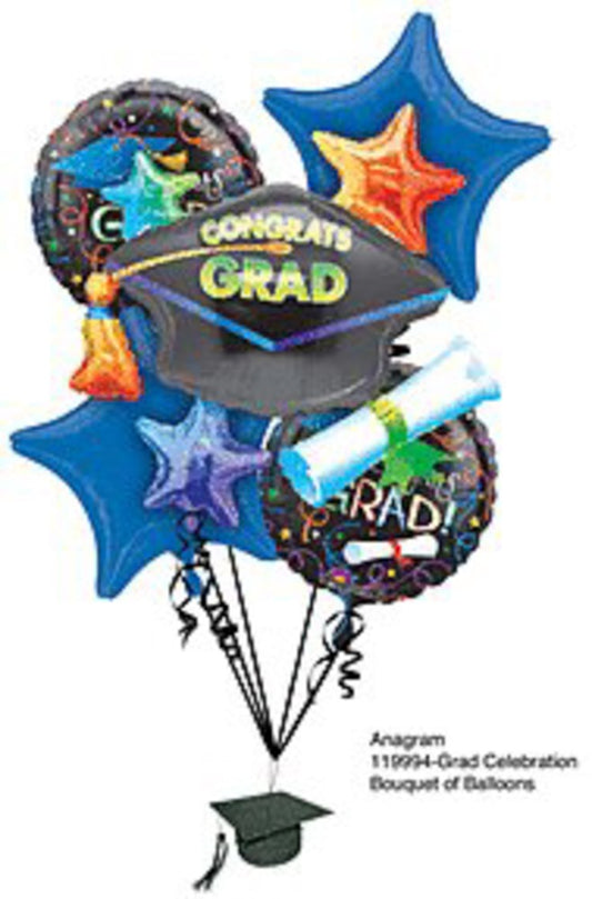 Graduation Celebration Foil Balloons Bouquet