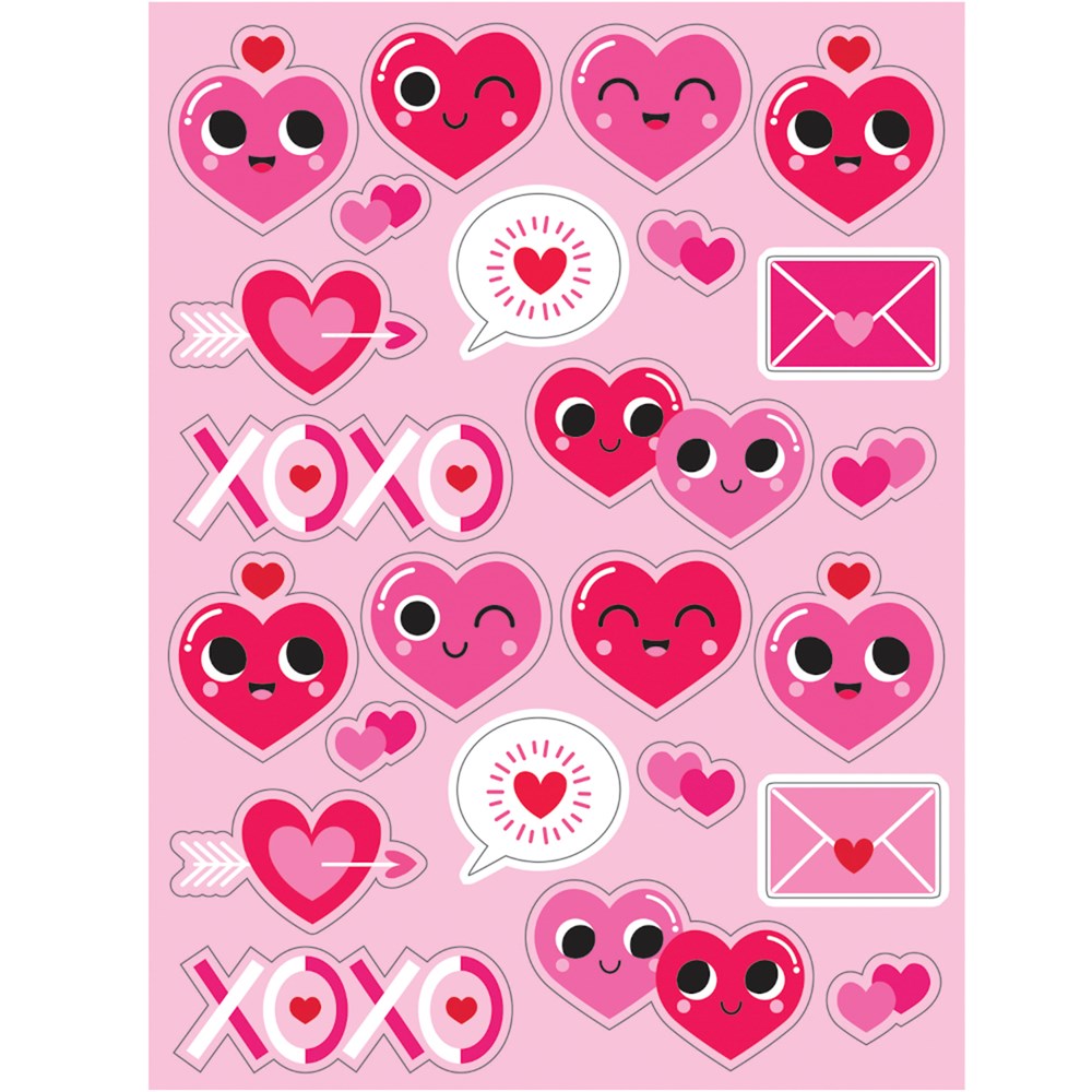 Pegatinas de decoración de San Valentín Val Emoji Corazones 4ct – Toy World  Inc