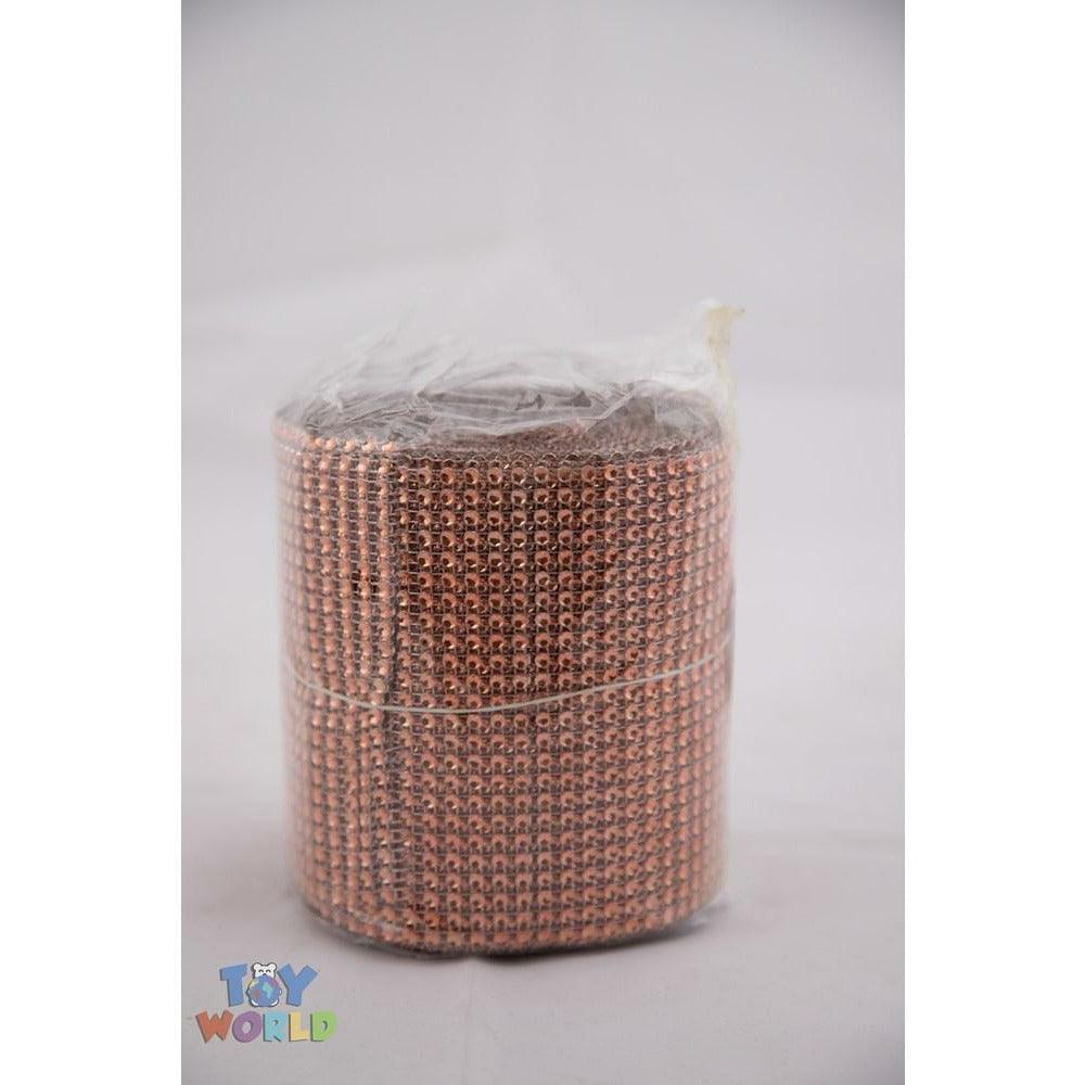 4.75in Diamond Ribbon 10yd/Roll - Rosegold - Toy World Inc