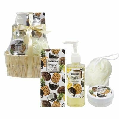 4 Piece Mandarin Mango and Tropical Bath Set - Toy World Inc