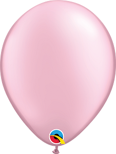 Pearl pink 11-inch latex balloon with a glossy finish and rounded shape.