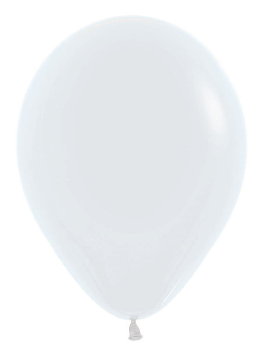 5 inch Sempertex Fashion White Latex Balloons 100ct