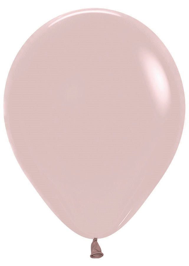 Pastel dusk rose latex balloon, 5-inch round, smooth matte finish.